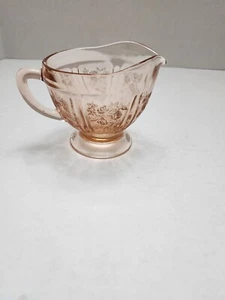 Pink Sharon Cabbage Rose Creamer Depression Glass - Imagen 1 de 8