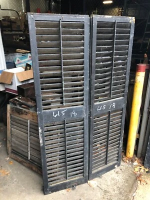 "PERSIANAS antiguas victorianas para ventana de casa con persianas negras 61,5 H x 18"" con" Foto 1 de 4