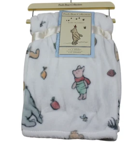 Winnie the Pooh Bear Collection Baby Blanket Piglet Eeyore Fruit Fleece NWT - Picture 1 of 5