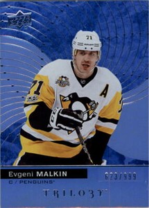 2017-18 Upper Deck Trilogy Blue #45 Evgeni Malkin /999 - NM-MT