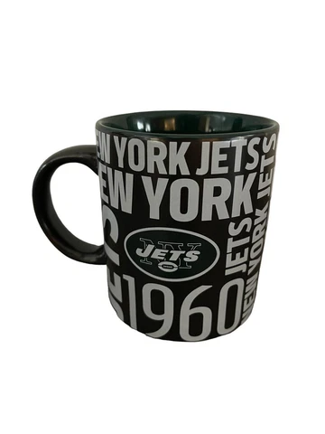 Officially Licensed NY New York Jets Coffee Mug Team NFL 2018 1960 RARE Large Cover