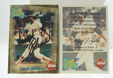 1995 Frank Robinson Signed Baseball Autographed Ball Park Collectors Edge Card 