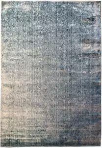 6x9' Contemporary Rug LIGHT BLUE, Shiny Bamboo Silk and Wool #F-5775 - Picture 1 of 10