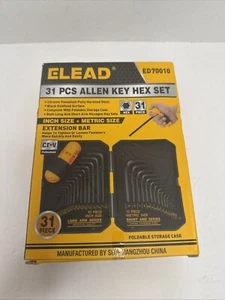 31 PCS Allenkey Hex Set/ INCH SIDE + METRIC SIZE With Extension Bar - Picture 1 of 2