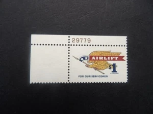 #1341 $1.00 Airlift Plate # Single #29799 MNH OG VF - Picture 1 of 1