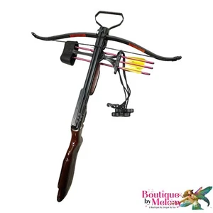 Vintage Crossbow with Partial Wood 4 Arrows Barnett Parts Scope Incl - Picture 1 of 12