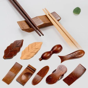Chopstick Holder Vintage Wooden Chopstick Stand Rest Decorative Rack Tableware - Afbeelding 1 van 44