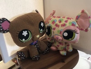 Set Of 2- LPS LITTLEST PET SHOP VIP Plush Teddy Bears No Code 9&7” - Picture 1 of 7