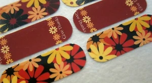 Jamberry Nail Wraps ~ PARTIAL SHEET (13 wraps) ~ GIVE THANKS (NAS) Rare Autumn  - Picture 1 of 3