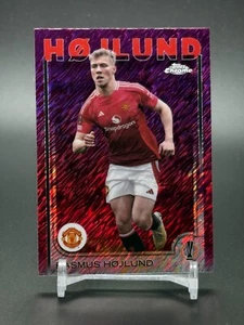 2024-25 Topps Cromo UCC Magenta Shimmer #184 RASMUS HOJLUND Manchester United - Imagen 1 de 2