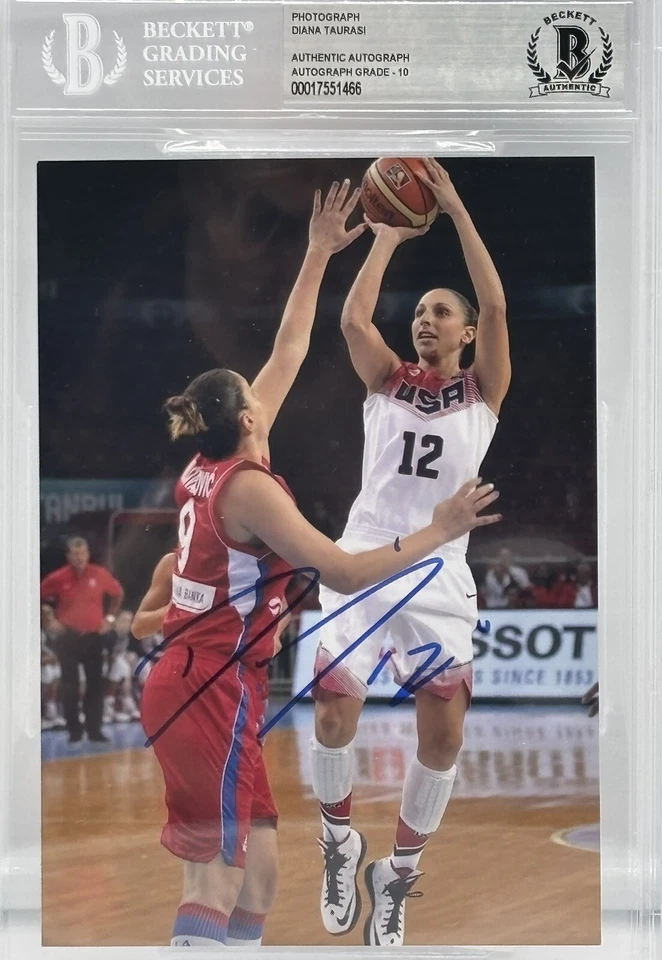 Diana Taurasi Signed 5x7 Photo BAS Slabbed Autograph Grade 10 Phoenix Mercury - Image 1 of 1