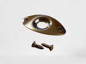 NEW Output Plate OVALE chrome pour guitare électrique - Bild 1 von 2