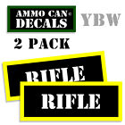 RIFLE Ammo Label Decals Box Stickers decals - 2 Pack BLYW