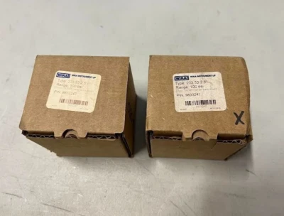 Lot of 2 WIKA Type 233.53 63mm 100 psi 1/4 NPT center back mount 9833247 New NIB - Image 1 of 4