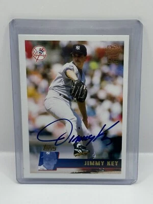 Topps Archives Favoritos de los Fan Jimmy Key Auto New York Yankees Foto 1 de 2