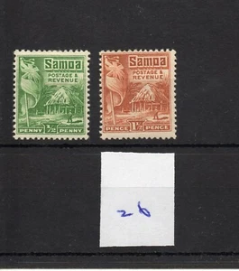 Samoa (26) - 1921 - Dos valores definitivos - como nuevo - Sg Cat £28 - Imagen 1 de 1