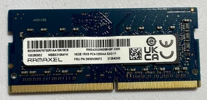 Ramaxel 16GB 3200 DDR4 1Rx8 PC4 RMSA3320ME88HBF SODIMM Laptop RAM *TESTED* - Picture 1 of 2