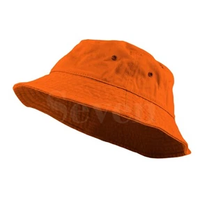 Bucket Hat Cap Cotton Fishing Boonie Brim visor Sun Safari Summer Men Camping - Picture 1 of 28