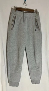 Nike Air Jordan Sweatpants Size M Gray Tapered Sweatpants 26" inseam Lined - Picture 1 of 14