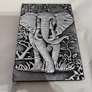Elephant Journal Silvertone Raised Design - Picture 1 of 6
