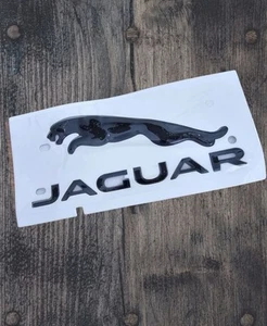 Jaguar NEGRO BRILLANTE XE XF F TIPO F-PACE E-PACE XJ XJR Bota Insignia letras - Imagen 1 de 1