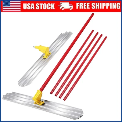 Herramienta de hormigón flotador toro 48"x8" paleta herramienta de acabado flotador extremo redondo 3 asas Foto 1 de 4