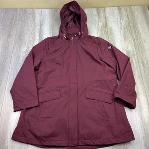 Lands End 3-in-1 Systems Jacke Damen 2XL Burgund Kapuze Regen Full Zip * - Bild 1 von 12