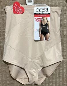 Cupid Shapewear Womens 3X Tan Tummy Tuck Thigh Slimmer High Waist Brief - NWT - Picture 1 of 10