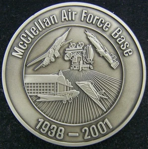 McClellan Air Force Base 1938 - 2001 Challenge Coin - Picture 1 of 2