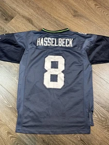 Vintage Reebok Seattle Seahawks Stitched Jersey Hasselbeck #8 Youth Large - Picture 1 of 9