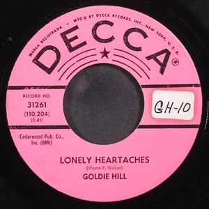 GOLDIE HILL: lonely heartaches / i'm the one who loves you DECCA 7" Single - Picture 1 of 2