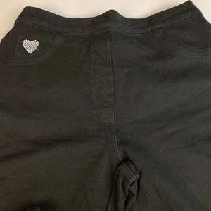 Quacker Factory DreamJeannes Sz S Knit Denim Jeggings Pull-on Black Stretch Soft - Picture 1 of 11