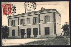 CPA Verdun-sur-le-Doubs, La Gare 1910 - Picture 1 of 2