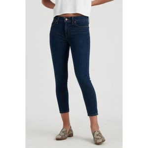 Jeans donna Lucky Brand Ava Mid Crop taglia 6/28 denim elasticizzato lavaggio scuro - Foto 1 di 5