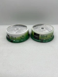 2 SONY RECORDABLE ACCUCORE DVD+R 120 MIN 4.7GB/G-16X NEW SEALED 15 PK - Afbeelding 1 van 3
