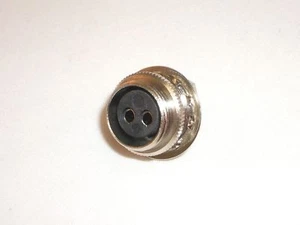 CONECTOR DE PANEL DE MICRÓFONO OFFSET DE 2 PINES ANFENOL 80-PC2F PARA COLLINS HEATHKIT JOHNSON - Imagen 1 de 3