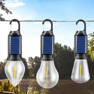 Solar LED Camping Lamp with Hook USB Charging Waterproof for Outdoor BBQ Camping - Picture 1 of 21