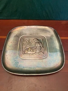 RARE VINTAGE “TROPICAL” BY INTERNATIONAL SILVER CO. #8122 DECORATIVE TRAY - Picture 1 of 24
