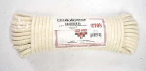 MSC 100' Cotton Solid Braided Cord w Reinforced Core 3/8" 45350 - Picture 1 of 5