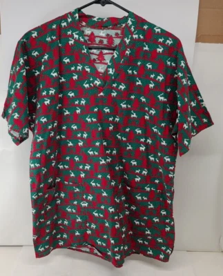 Christmas Scrub Top Size Medium - Image 1 of 3