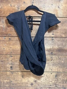 Emerson Thorpe Black Open Back Halter Neck Top Size Small - Picture 1 of 3