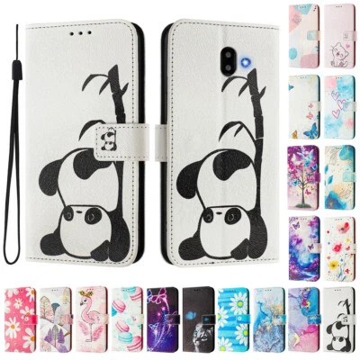 Pattern PU Leather Wallet Case Phone Case Cover for Samsung J4 Plus A8 A7 J4 J6 - Image 1 of 4