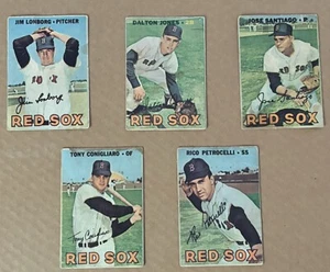 1967 Boston Red Sox Venezuela Lot 5 Conigliaro/Lonborg /Rico/Jones Topps Card⚾️ - Picture 1 of 7