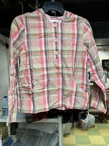 Gap Kids Girls XL (12) Multicolor Plaid Pullover Hooded Spring Jacket - Picture 1 of 5