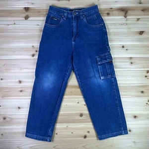FUBU Jeans Boys 10 The Collection Cargo Carpenter Denim Blue Jeans - Picture 1 of 12