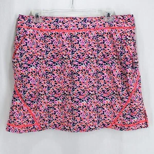 Dama Hagen Skort Mujer Talla 10 Rosa Azul Naranja Estampado Falda Integrada Pantalones Cortos Golf - Imagen 1 de 4
