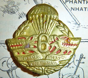 ARVN 6th AIRBORNE - Rare Badge - TD 6 ND - PARATROOPERS - Vietnam War - C.208 - Picture 1 of 4