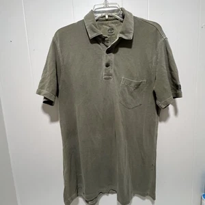 Timberland Polo Shirt Adult Small Olive Green Logo Preppy Casual Classic Mens - Picture 1 of 4