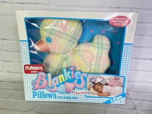 Playskool Hasbro 1996 Baby Blankies Pillow Snuzzles Duck Plaid Plush Pastel NEW - Picture 1 of 23