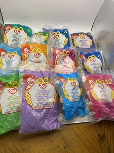 Mcdonald’s Vintage 1999 komplettes Happy Meal Spielzeug Set 1-12 ty Beanies Babys - Bild 1 von 7
